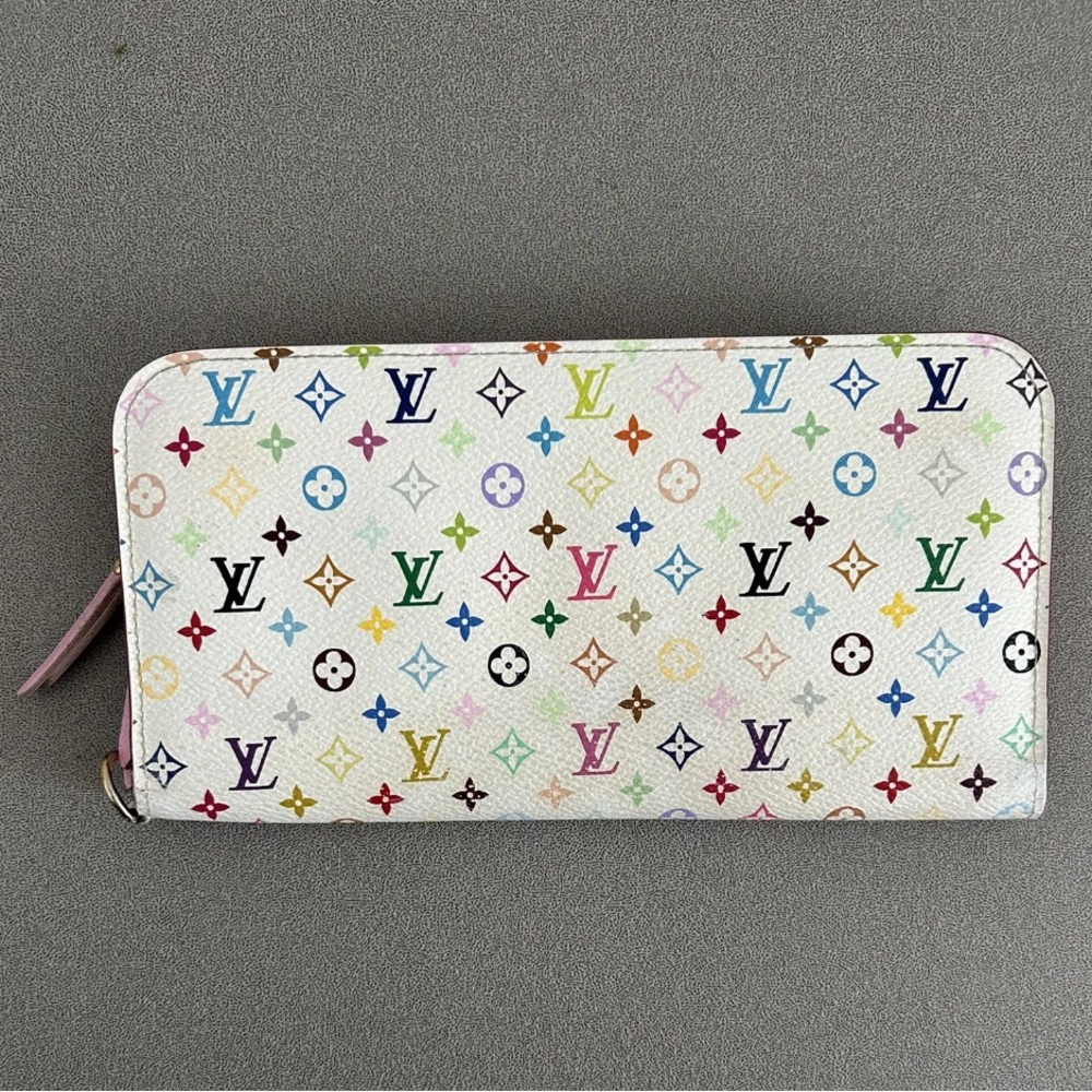Louis Vuitton Murakami Zip Around Wallet Clutch Case